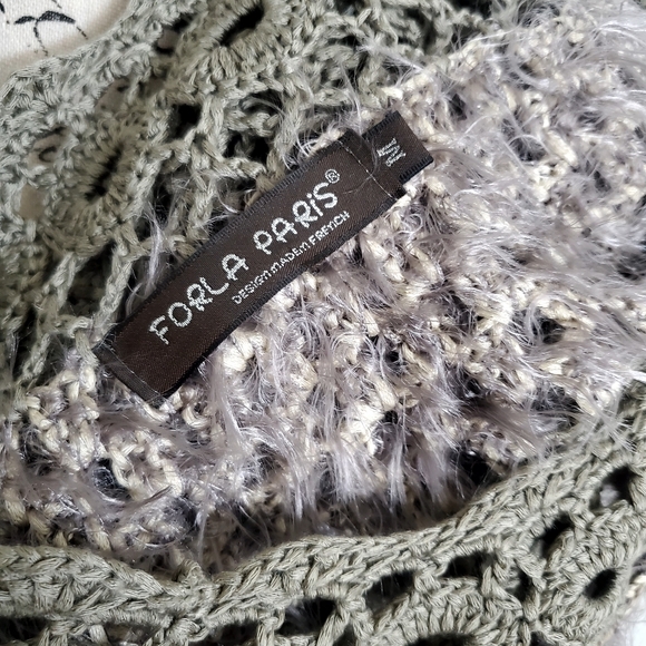 Forla Paris Women's Open Crochet Tunic Dress (AF09) - Picture 7 of 9